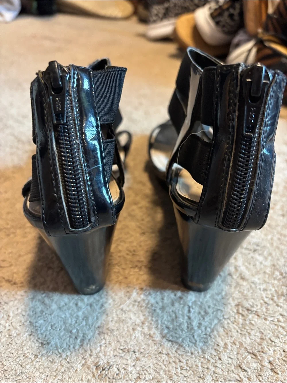 Dana Buchman Black Strappy Heeled Sandals